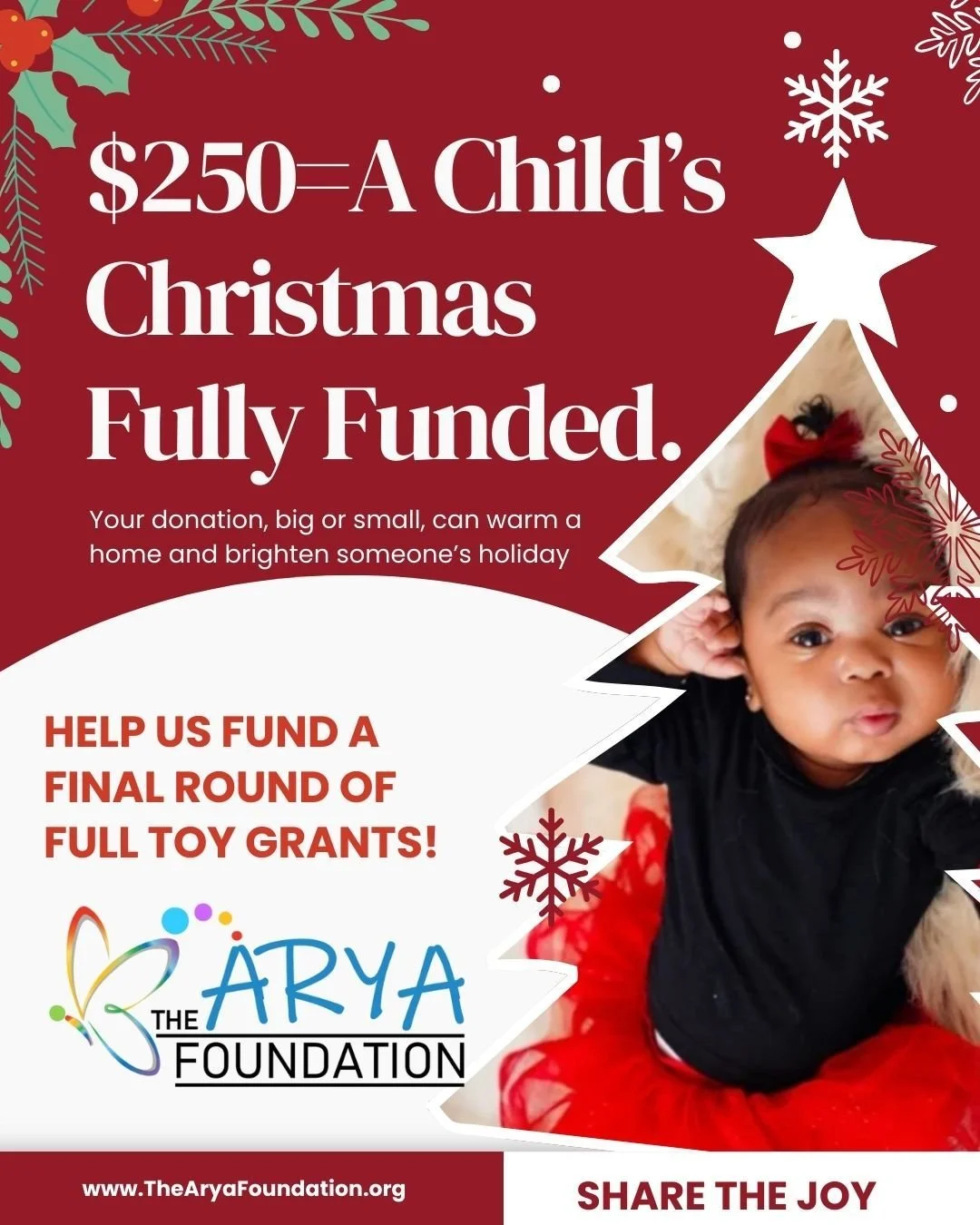 Let&rsquo;s make sure you know exactly how your generosity makes a difference!

A $250 Donation = A Child&rsquo;s Christmas Fully Funded. 🎁

This is the maximum grant we offer for an Adaptive Holiday Toy. It ensures that one child with special needs