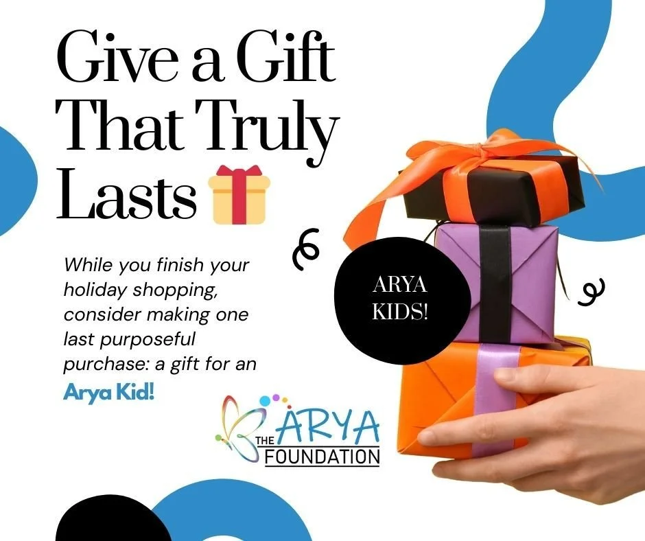 🎁 Weekend Reminder: Give a Gift That Truly Lasts

While you finish your holiday shopping, consider making one last purposeful purchase: a gift for an Arya Kid.

At The Arya Foundation, we believe every child deserves the joy of play. That&rsquo;s wh