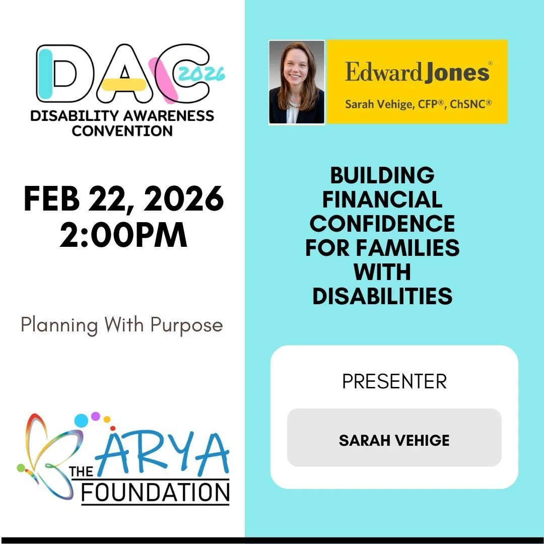 Meet Sarah Vehige at #DAC2026! ✨

Sarah isn&rsquo;t just a financial advisor; she is a passionate advocate who looks first to understand your distinctive story, hopes, and dreams. At The Arya Foundation, we know the financial journey for families wit
