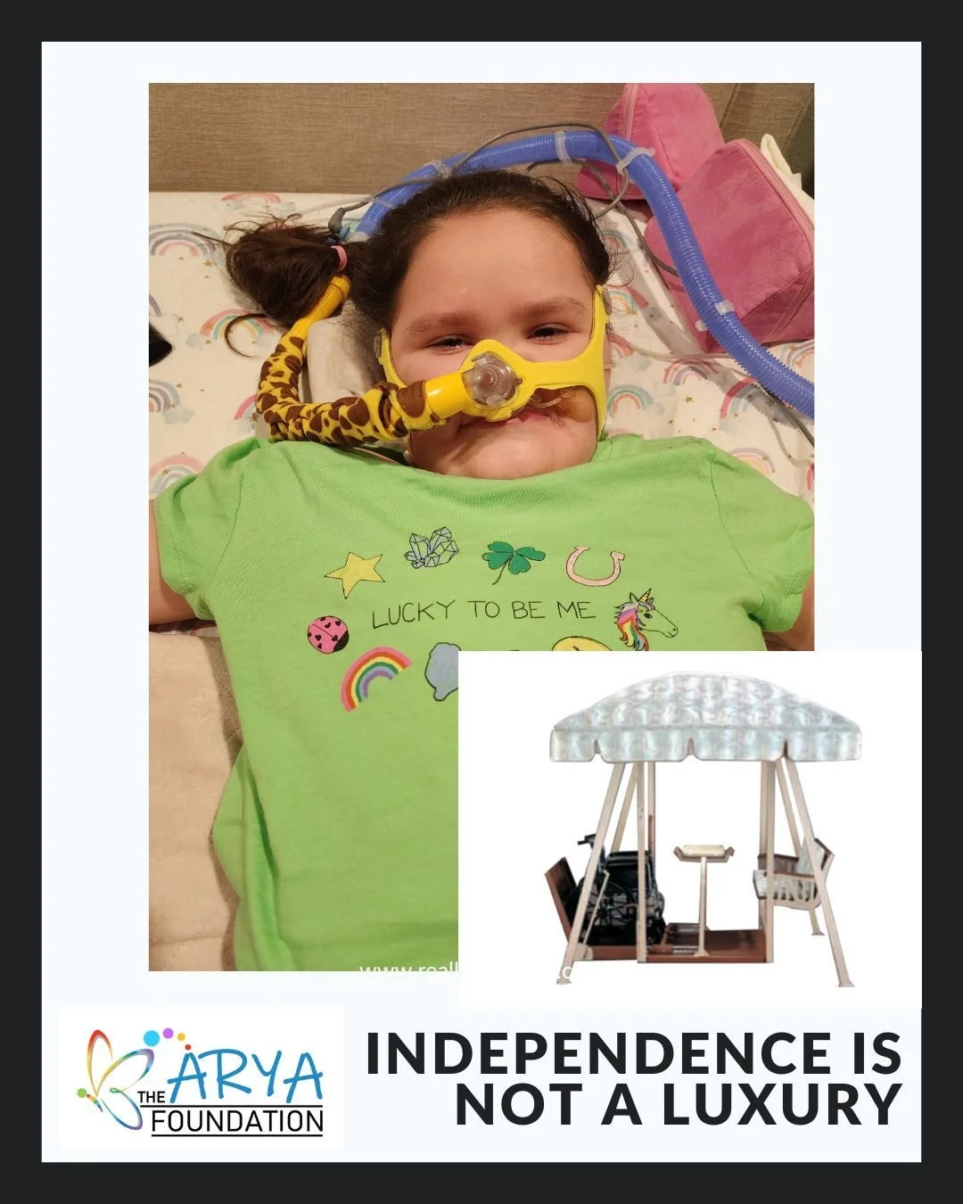 In the world of pediatric healthcare, "medical necessity" is often defined narrowly by insurance providers. For Aubrey, living with a rare diagnosis, a wheelchair-accessible swing was deemed a "luxury." 

At The Arya Foundation, w
