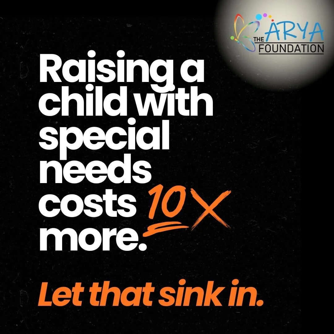 Raising a child with special needs costs 10x more. 🔟✖️ Let that sink in. 

When essential adaptive equipment is out of reach, a child&rsquo;s independence is put on hold. The Arya Foundation is here to change that. From specialized tools to adaptive