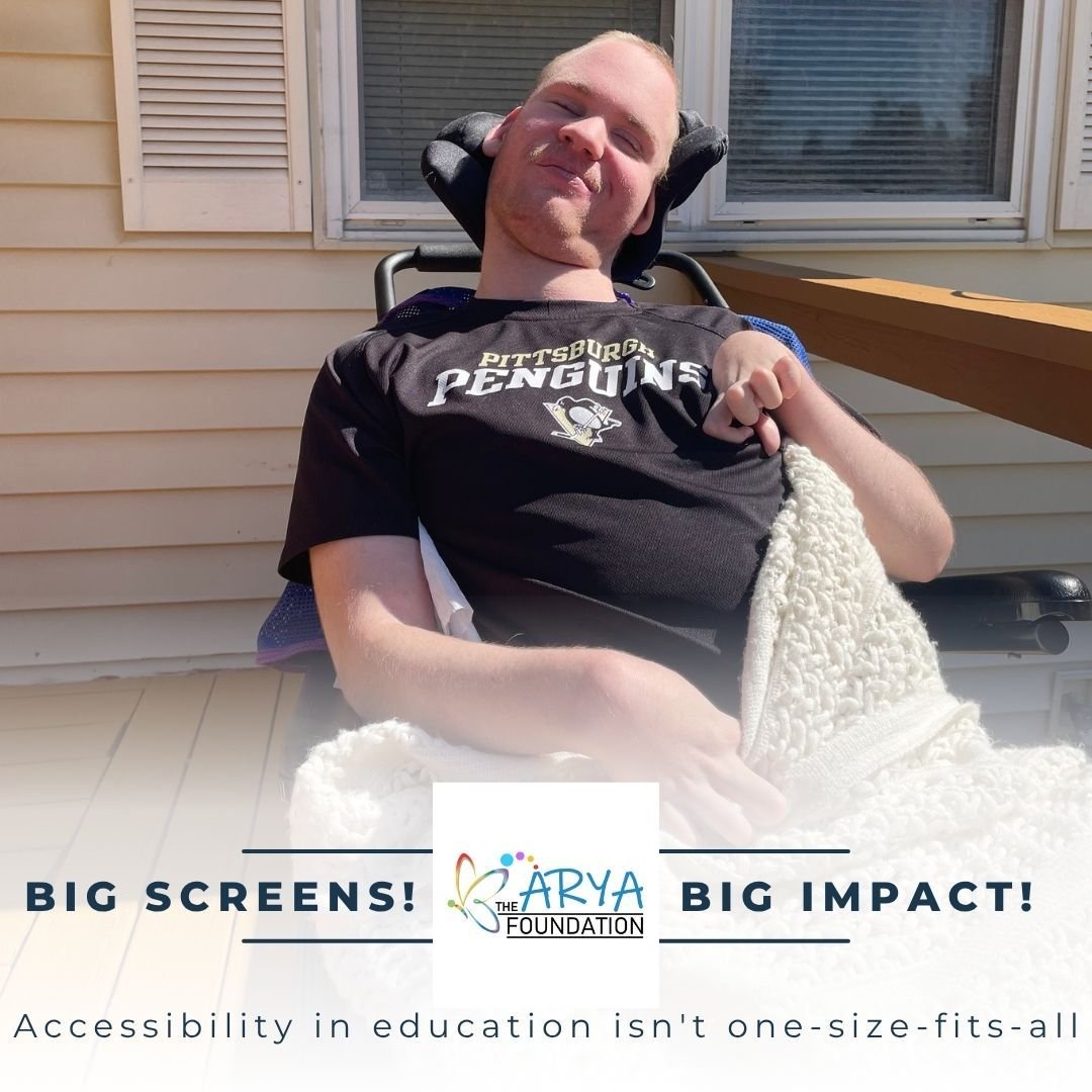 Big screens, big impact! 📱✨

For Aidan, who lives with limited vision and Cerebral Palsy, the details matter. He loves watching videos with bright, different colors, but he needs the screen to be close and clear to truly enjoy them. 

The Arya Found