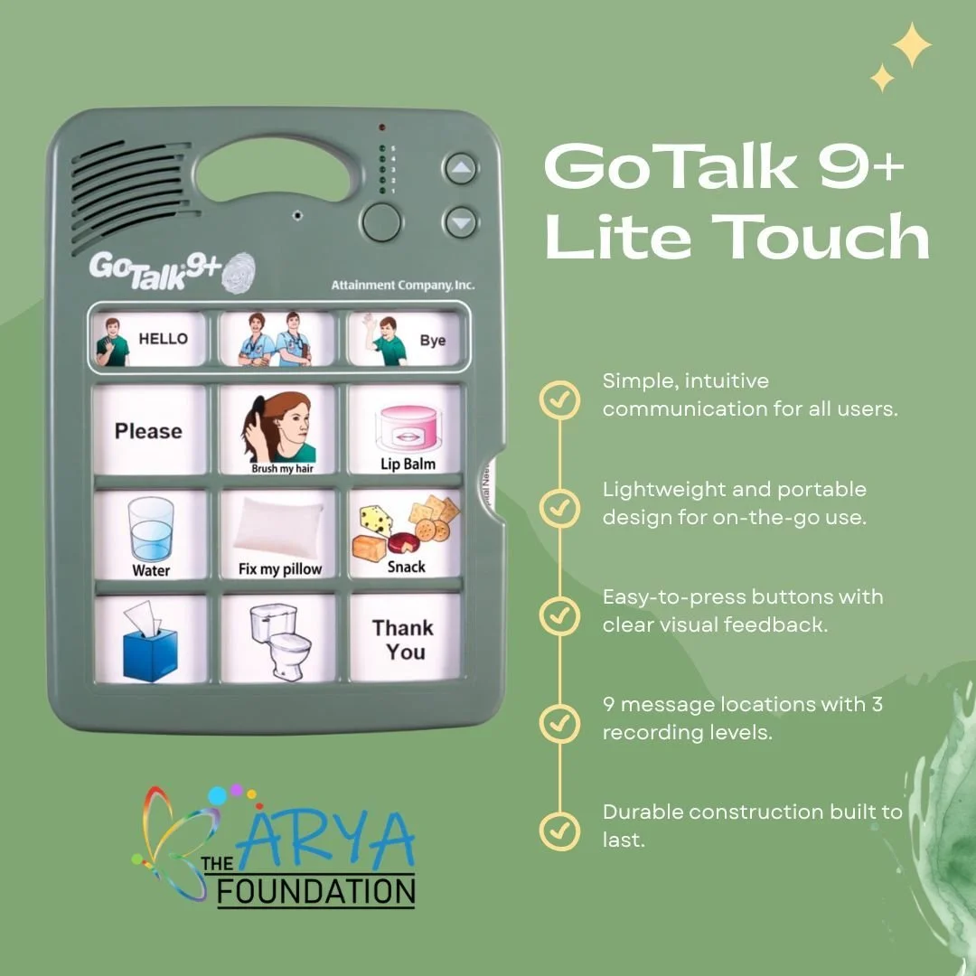 Unlock the power of words! 🔓💬

The GoTalk 9+ Lite Touch is an essential AAC (Augmentative and Alternative Communication) device designed for kids with limited speech. Why it&rsquo;s a game-changer:
✅ Lite Touch: 5x easier to activate for children w