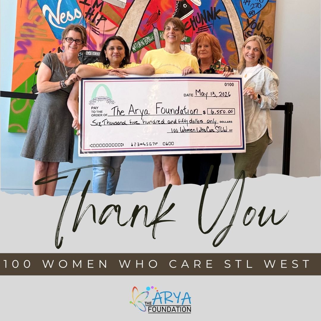 $6,500. One incredible group of women. One community that wins. 💙

@100WomenWhoCareSTLWest chose The Arya Foundation as their nonprofit recipient &mdash; and we are so deeply honored.

Their giving circle model is powerful: women come together, vote
