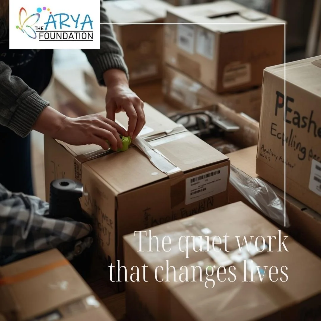 "Every box is a kid we said yes to."

We don't have a warehouse.

We don't have paid staff.

What we have is a group of people who just show up.

This week we said yes to 6 kids.

Six families who were told to wait.

We said: not today.

If