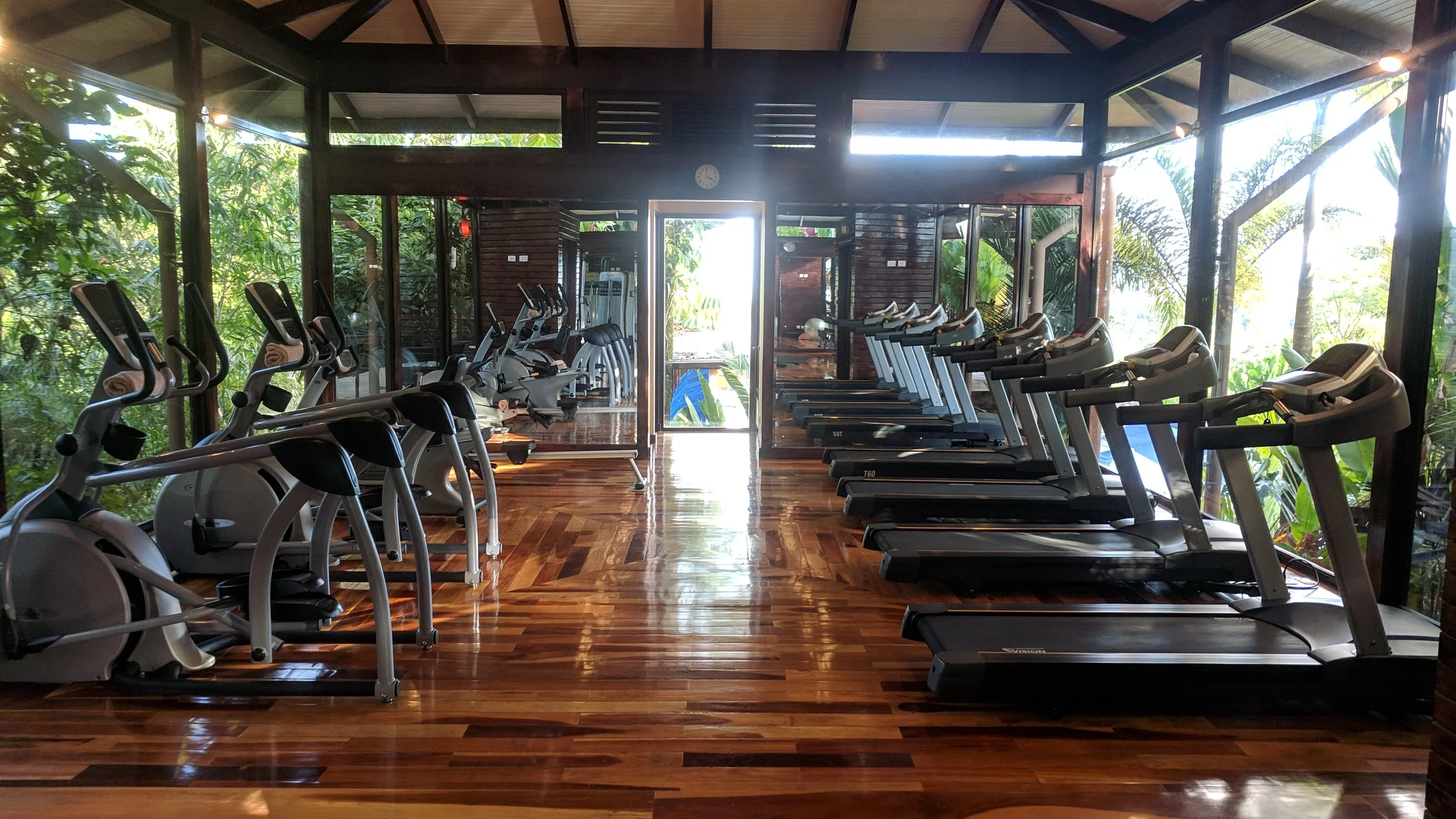 The fitness center was great. Plenty of equipment, lots of natural sunlight, and it was well air conditioned / ventilated.