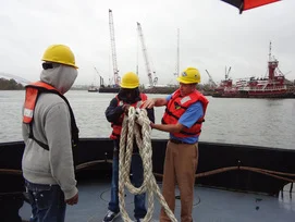 Future seamen are shown the ropes