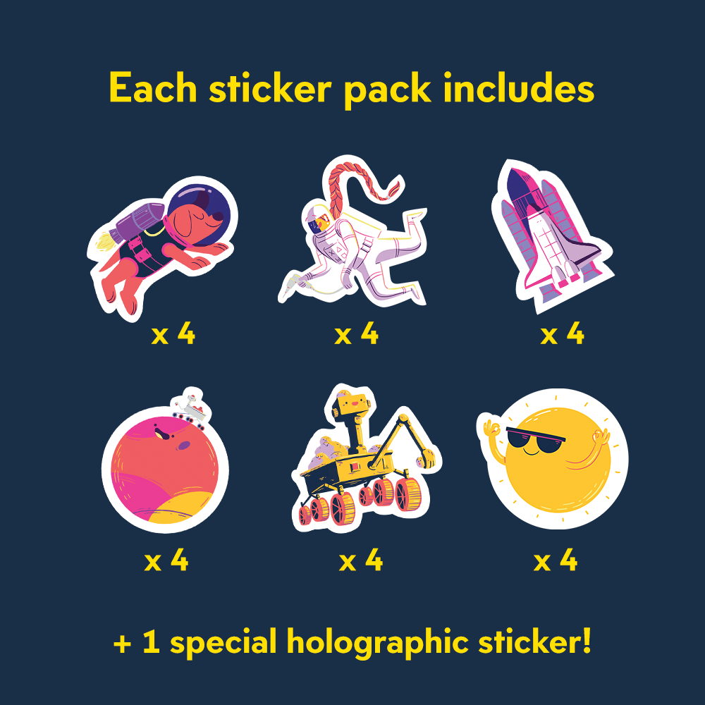 I Need Space Sticker Pack  Holographic Vinyl Sticker Pack  Space Sticker Pack