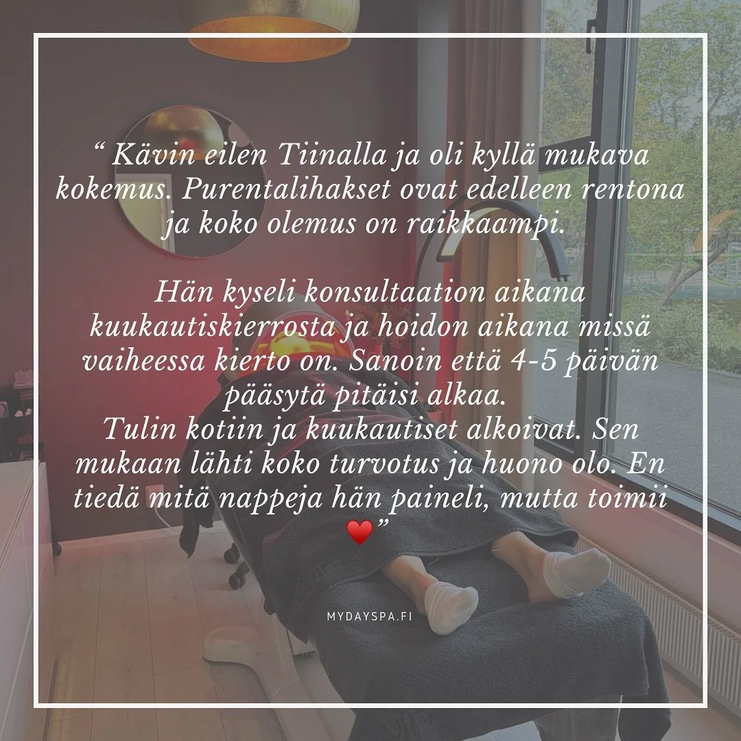 Oletko miettinyt akupunktiota? Näitä palautteita satelee joten ei kannata miettiä pidempään 🤷‍♀️❤️ Nada-korva-akupunktio tai koko akupunktio, voit valita mitä haluat niin Tiina suunnittelee sinulle parhaimman jatkoh