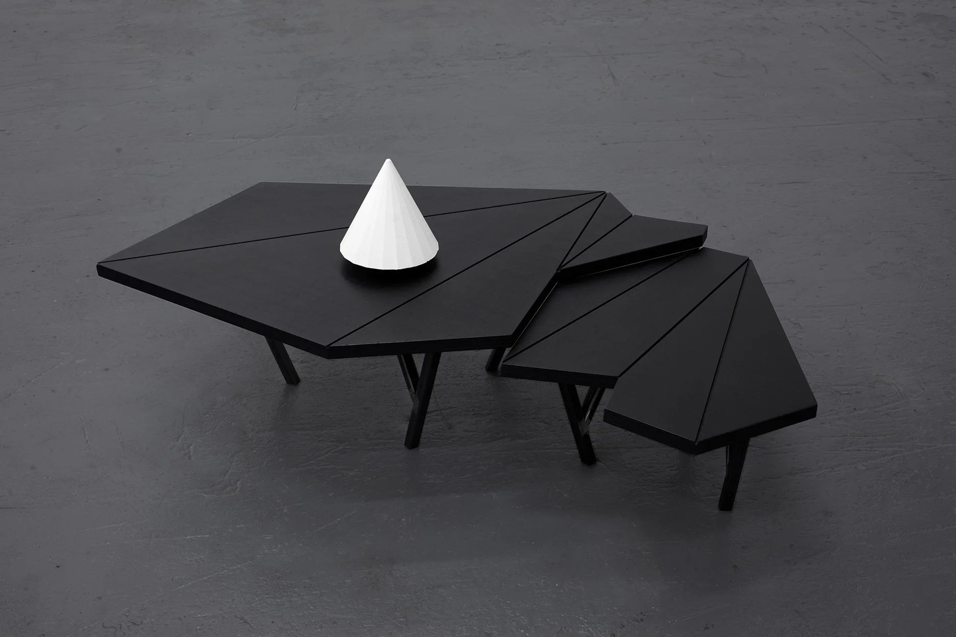 Mimesis_Arp, 2019  Artist table, ply, steel and plaster  49 x 119 x 71cm 