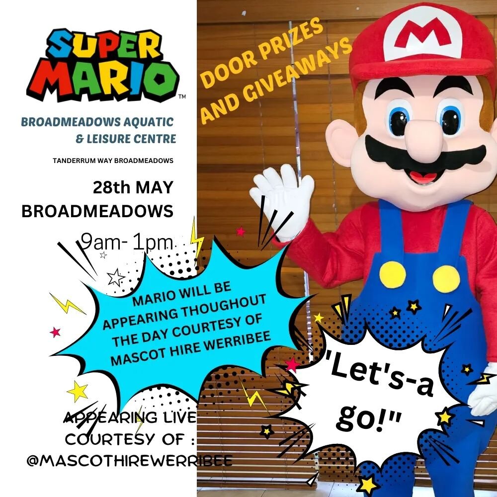 With the recent release of the Super Mario brothers Movie we are pleased to welcome Mario courtesy of @mascot_hire_werribee . Mario will be attending throughout the market doing a meet and greet with all his fans. Let's-A Go!

Facebook: Mascot Hire W