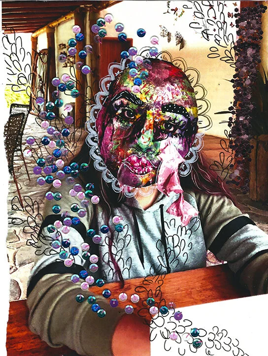 Wednesday- print, sequins, glitter
