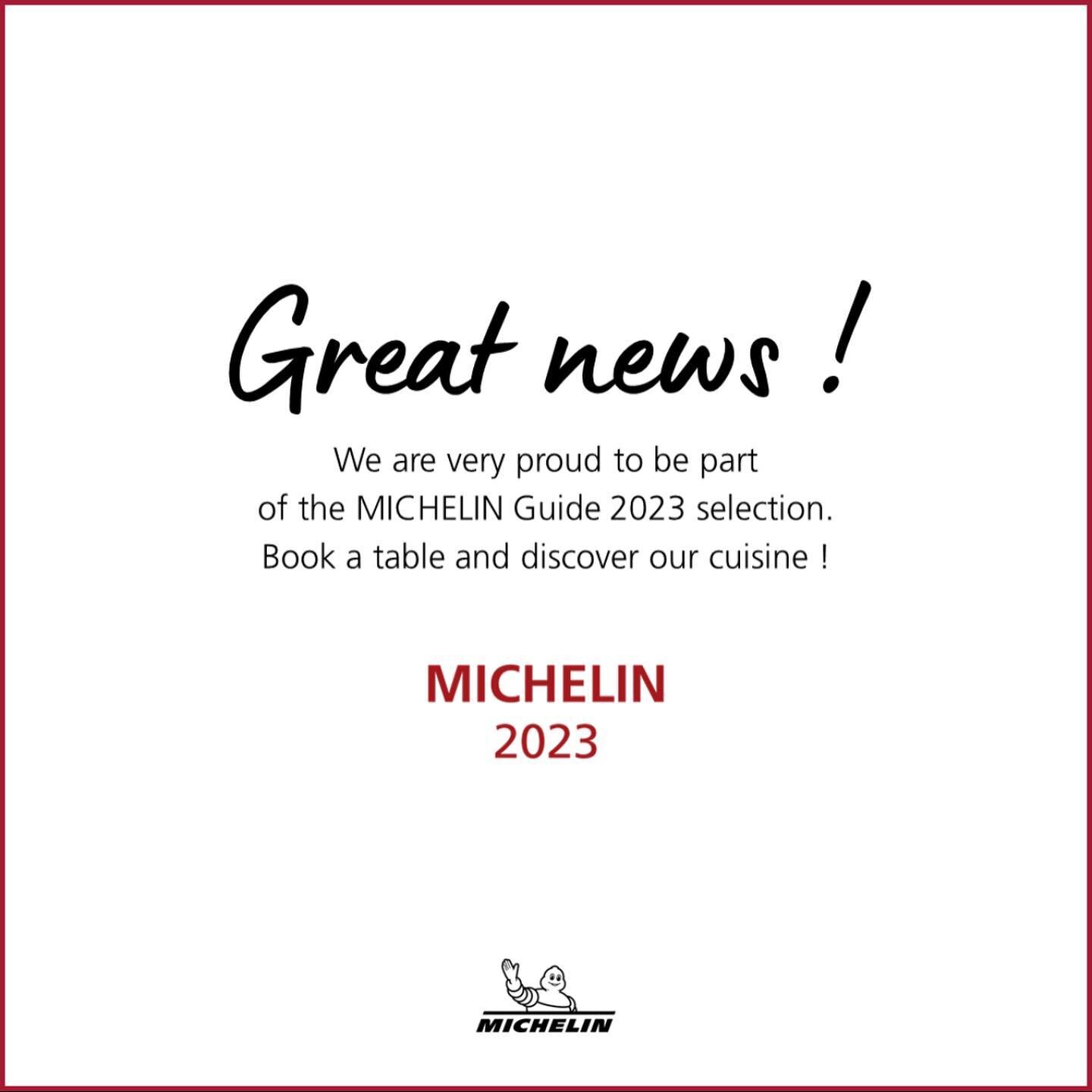 We are delighted to be recommended in the MICHELIN Guide 2023. Thank you @michelinguide we are all over the moon!