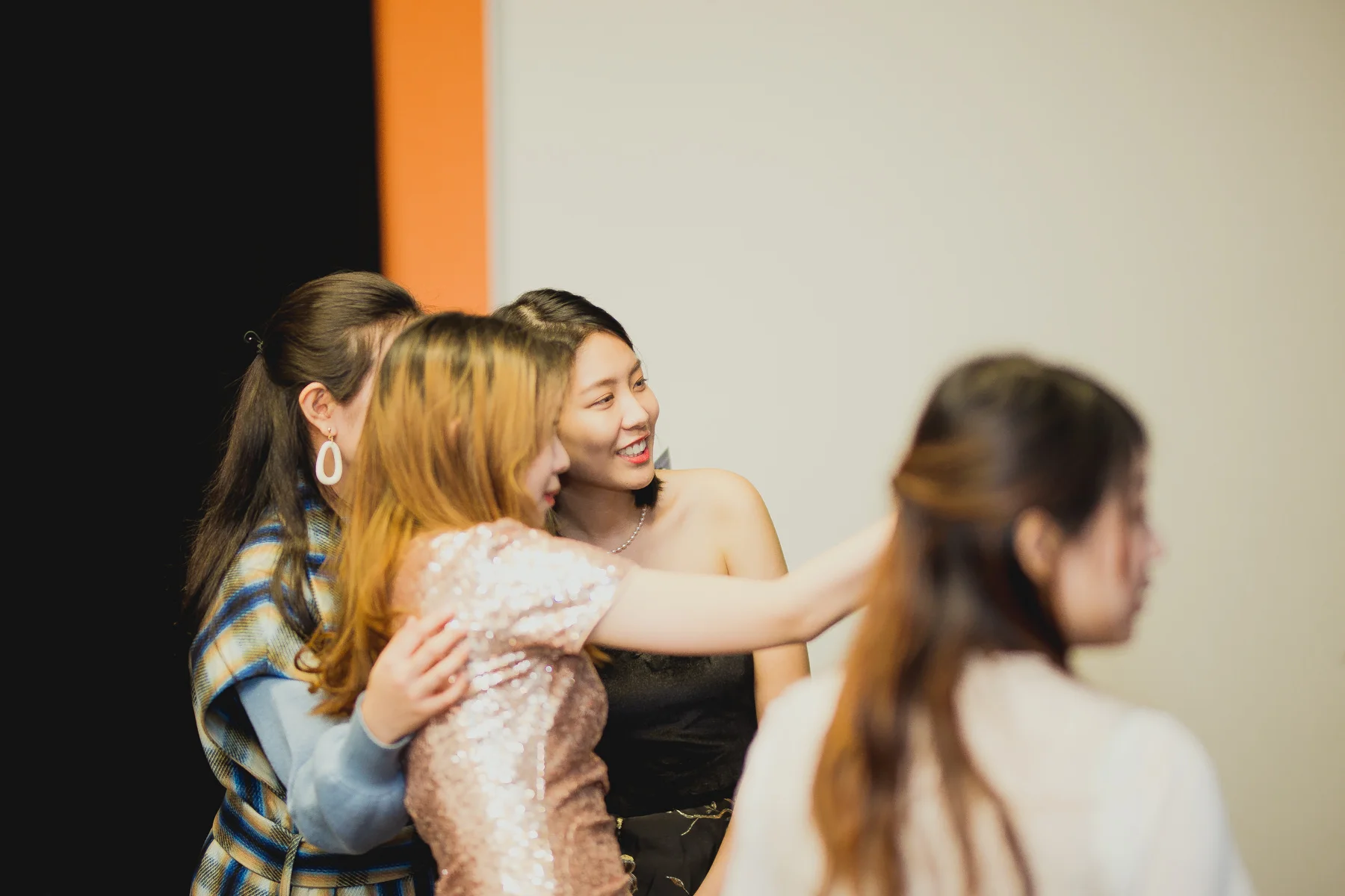 Chinese Girls taking selfies at University of Sussex Event Photography