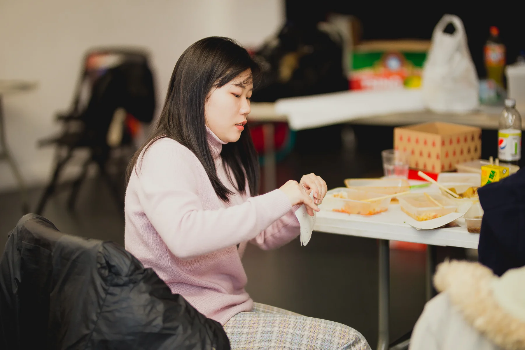 Chinese Girl Voting at University of Sussex