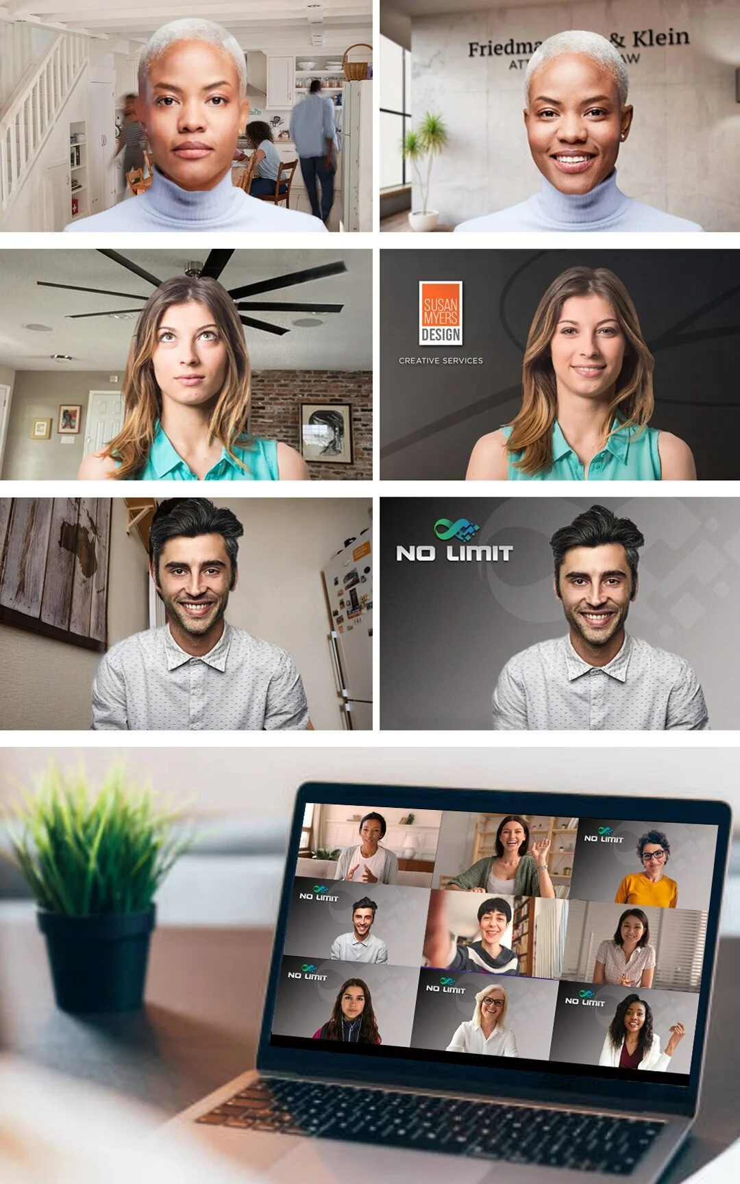 video conferencing background on Custom Designed Virtual Backgrounds Susan Myers Design