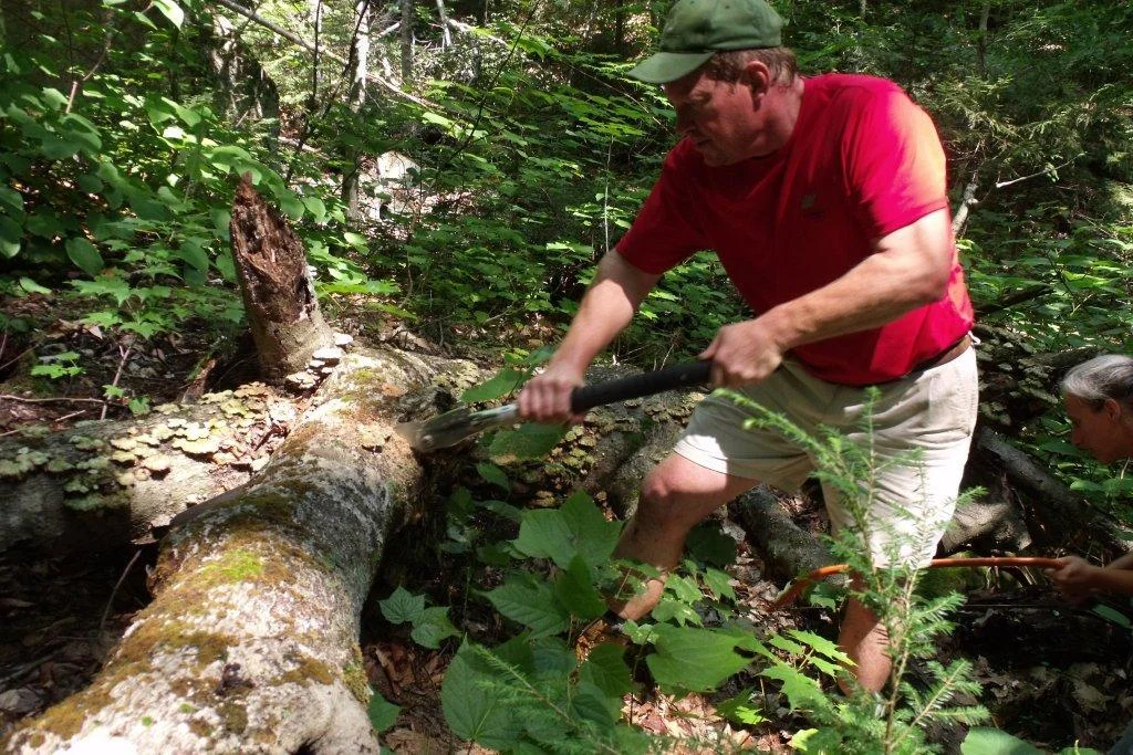 Tim Twitchell clearing trails in 2010.