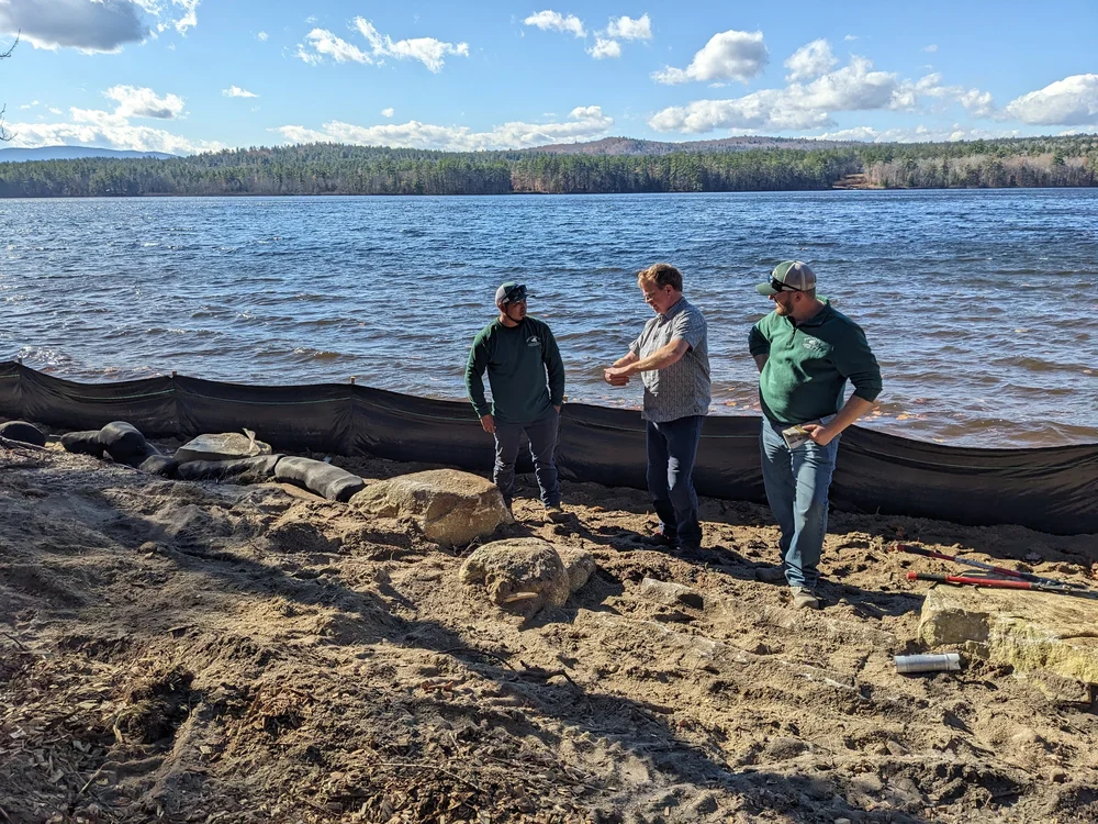 L to R: Pasquale Sipac Perez, Piscataqua Landscaping; Zach Berger; Scott Langmaid, Piscataqua Landscaping