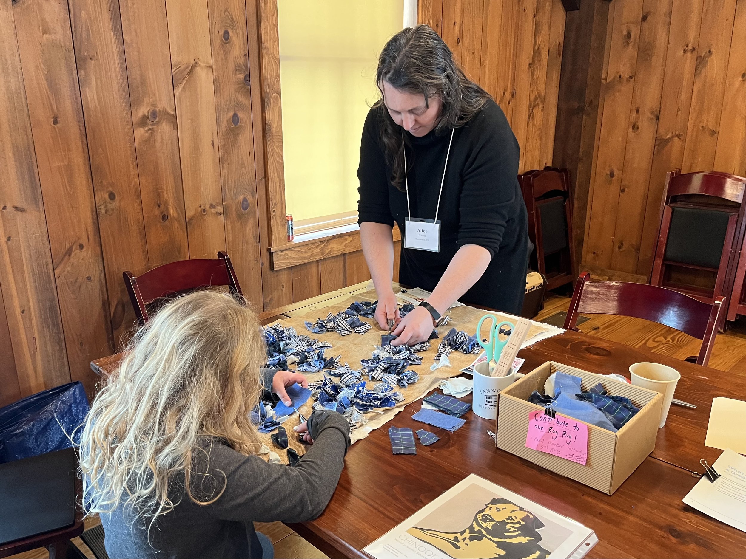 Rug hooking with Tamworth History Center