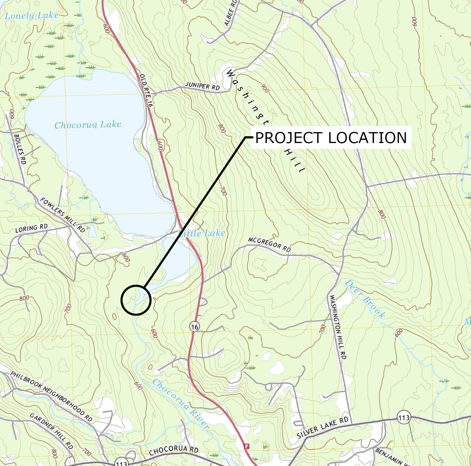 Proposed dam location map
