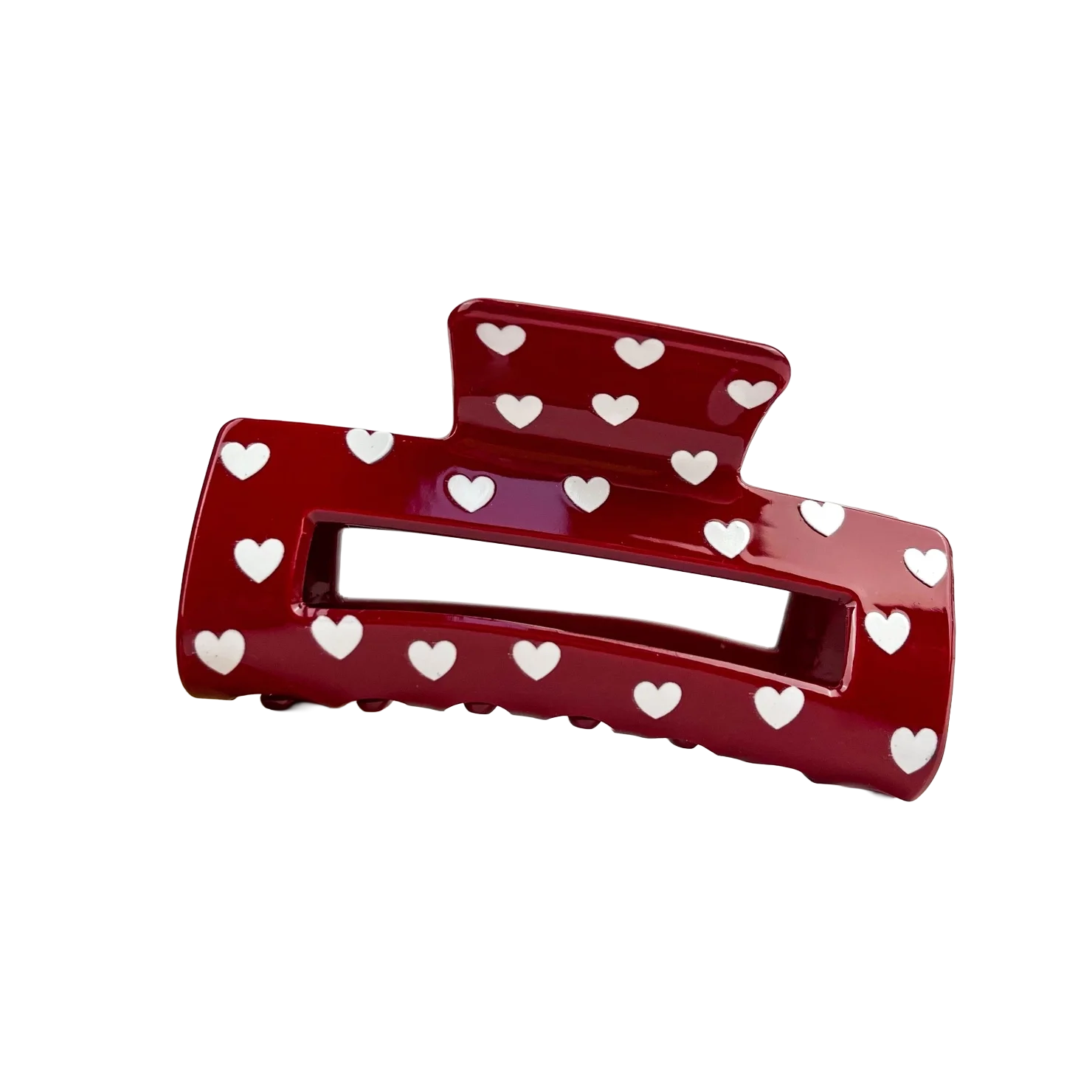 Hearts in Merlot Claw Clip