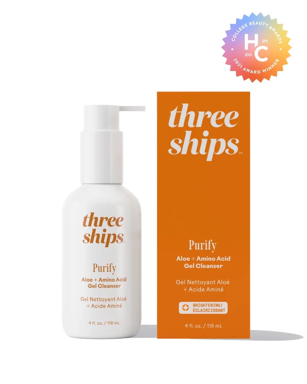 Three Ships Purify Aloe + Amino Acid Gel Cleanser