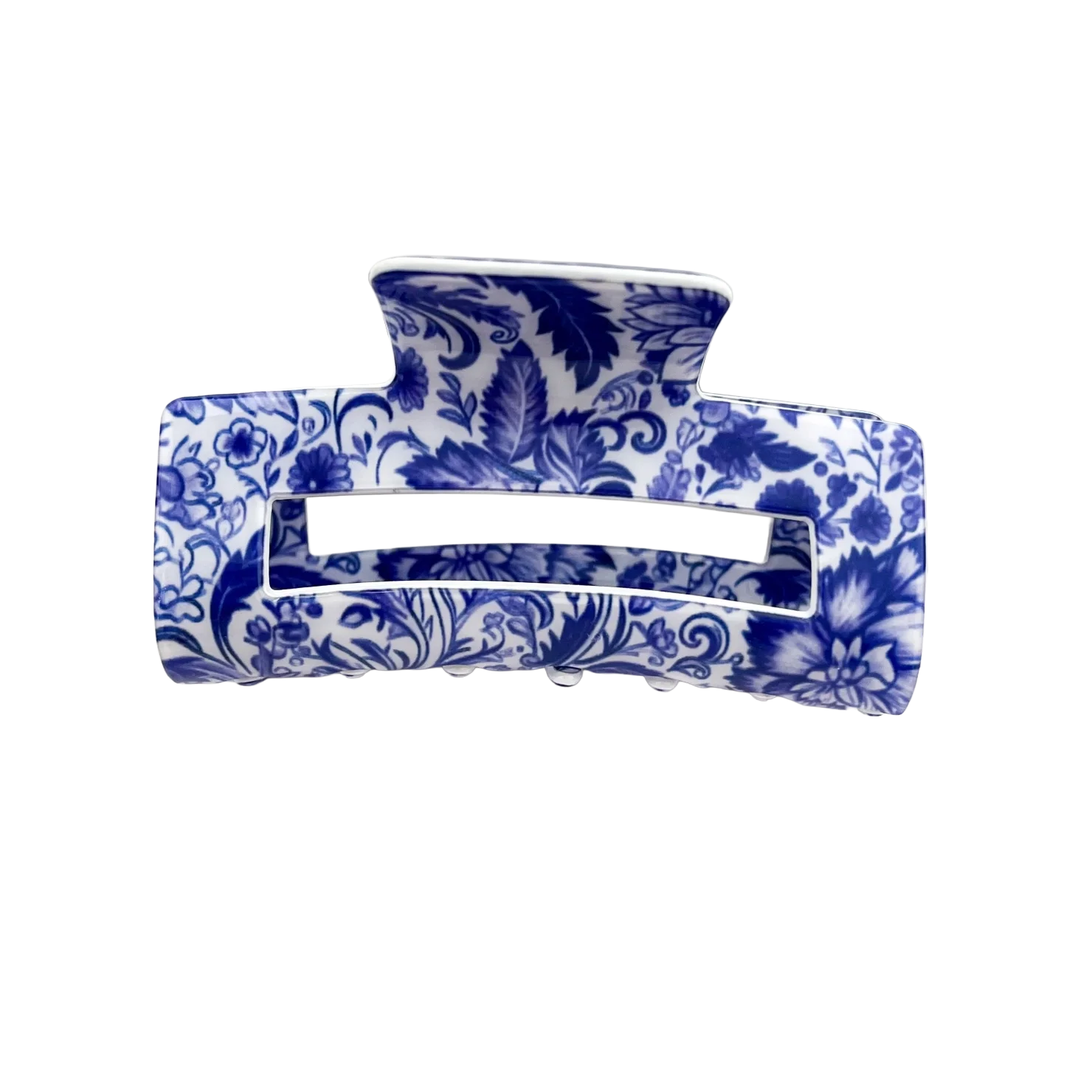 Cobalt Porcelain Pattern Claw Clip