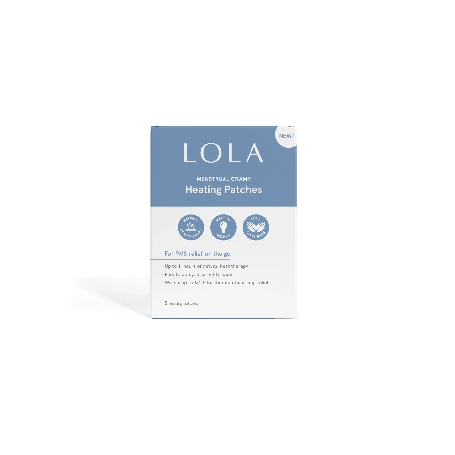 Lola Heat Patches for Menstrual Cramps - Set of 3