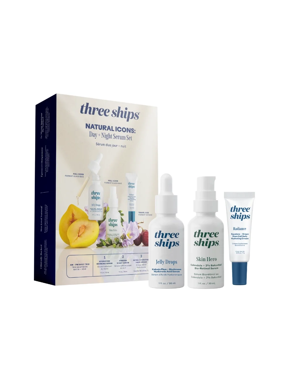 Three Ships Natural Icons: Day + Night Serum Set