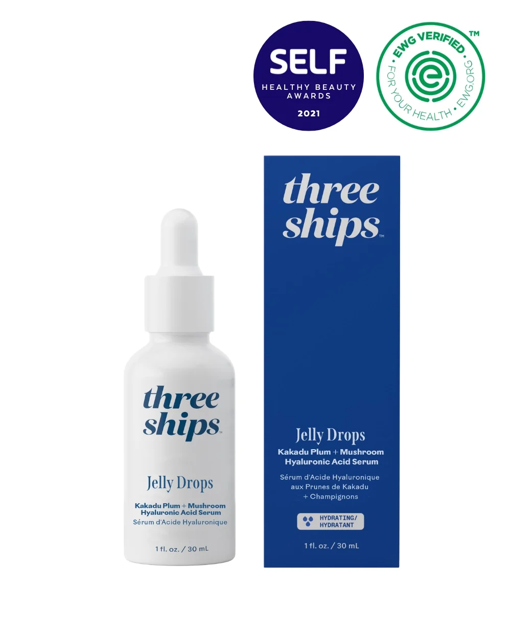 Three Ships Jelly Drops™ Kakadu Plum + Mushroom Hyaluronic Acid Serum