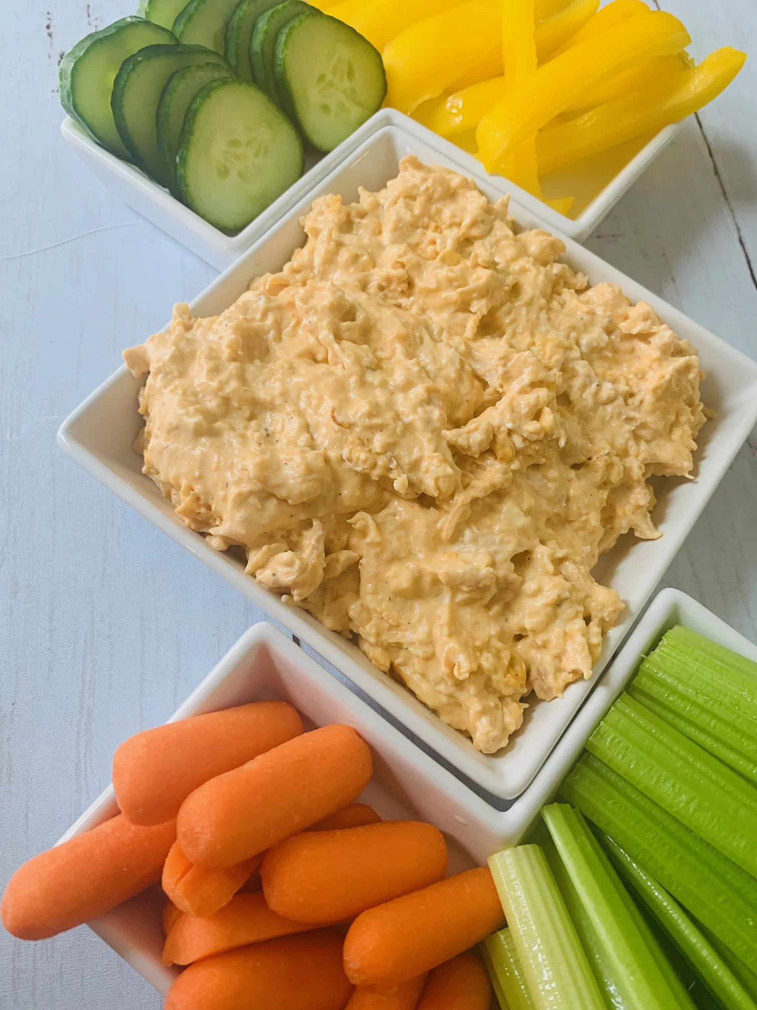 Buffalo Chicken Veggie Dip