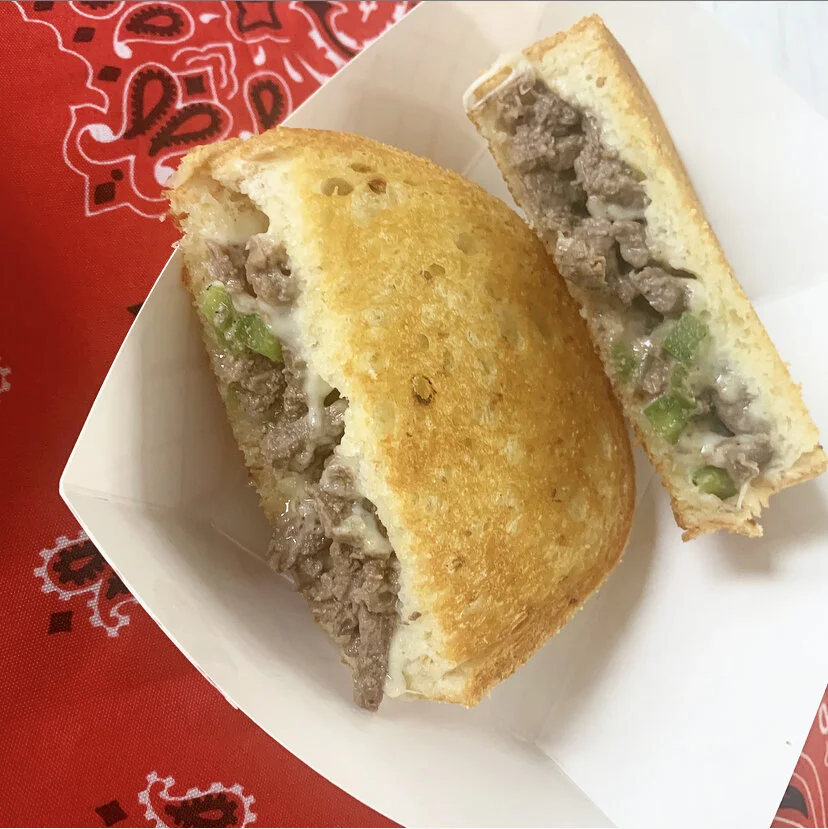 Philly Cheese Grilled Cheese Sammies