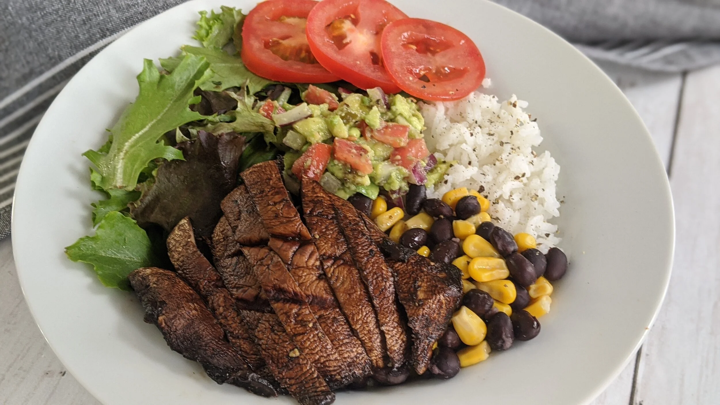 Portobello Mushroom Burrito Bowl