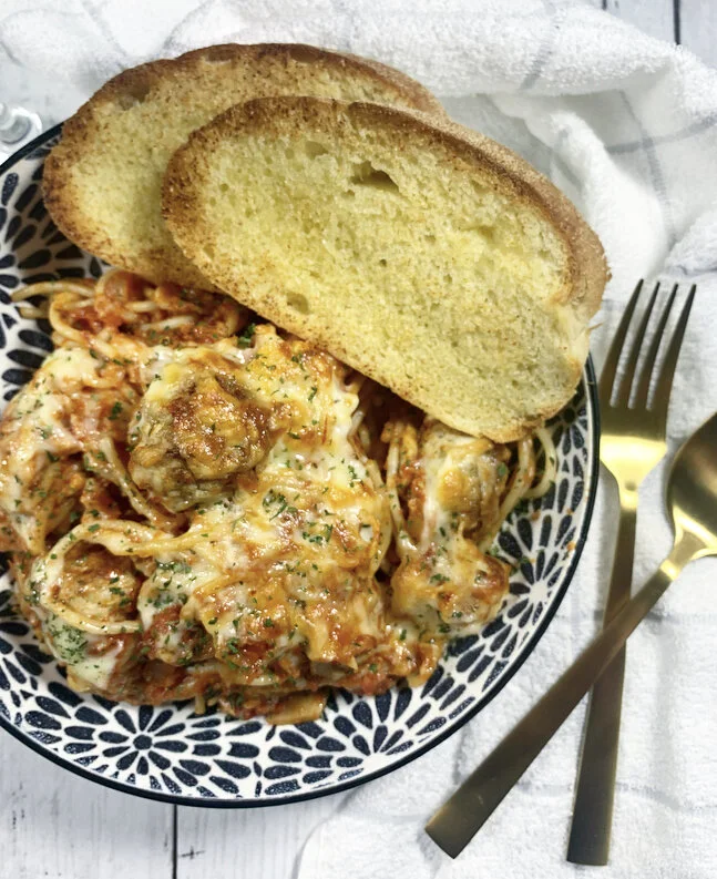 Baked Spaghetti &amp; Meatballs