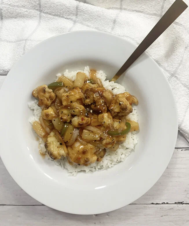 Sweet &amp; Sour Cauliflower with Rice