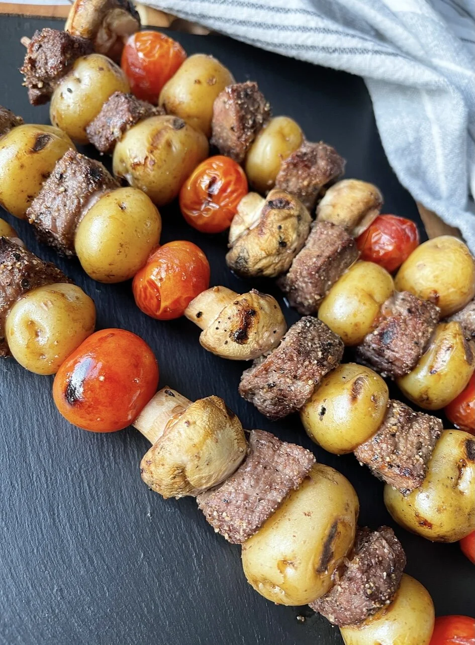Steak, Potato &amp; Tomato Kebobs