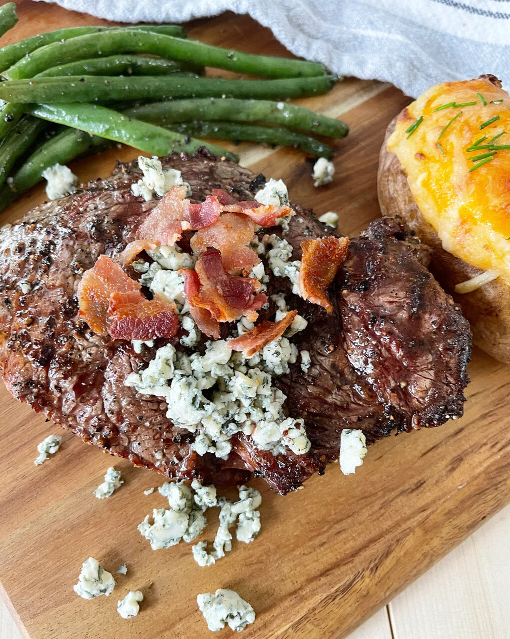 Blue Cheese Bacon Steak