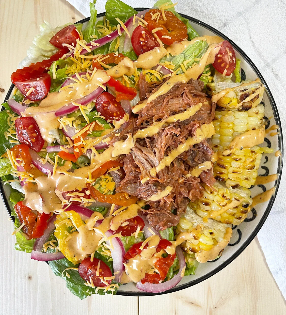 Pulled Pork BBQ Salad