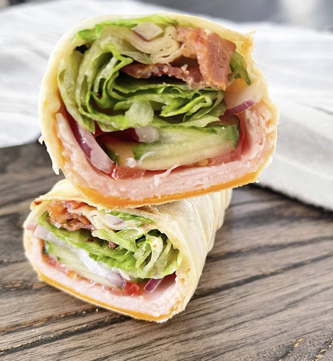 Grilled Spicy Turkey Club Wraps
