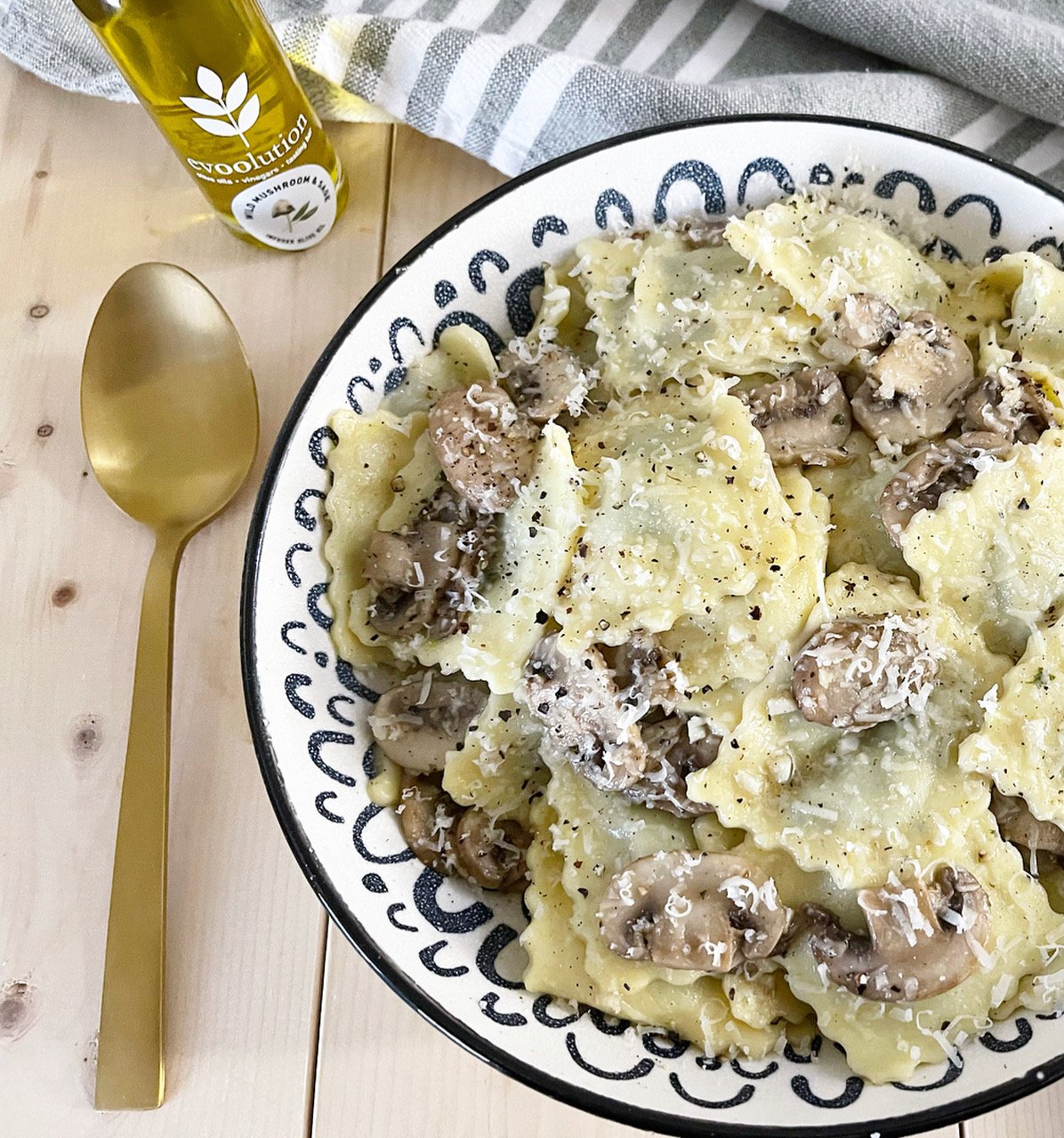 Mushroom Spinach Ravioli