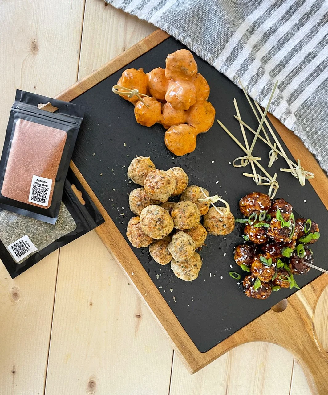 Creamy Buffalo Ranch Chicken Meatballs