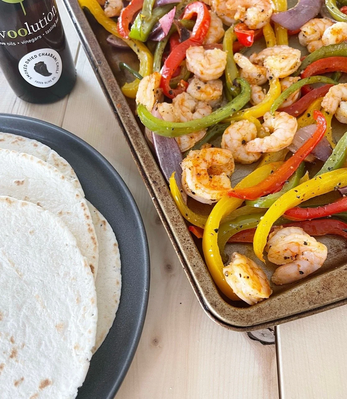 1 Pan Shrimp Fajitas
