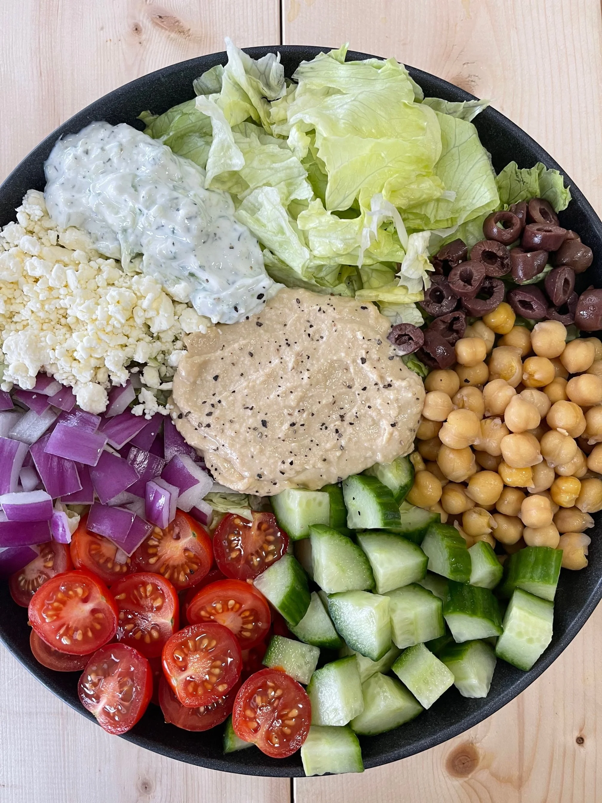 Greek Veggie Hummus Bowl