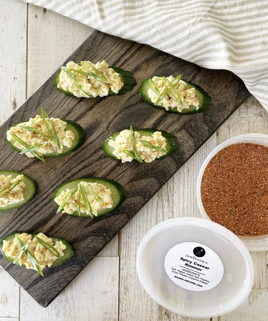 Egg Salad Cucumber Bites