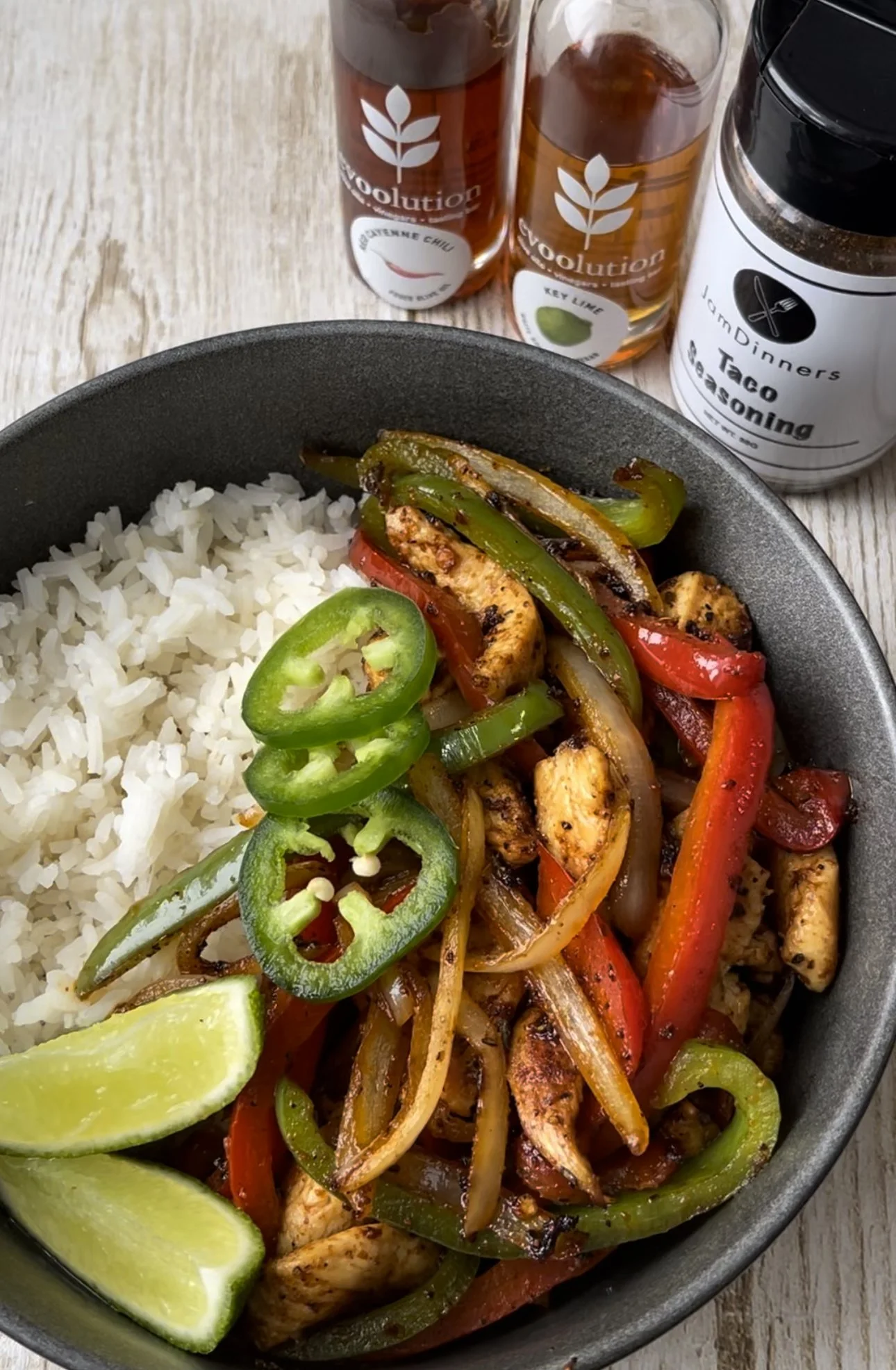 Chili Lime Chicken Fajita Bowl