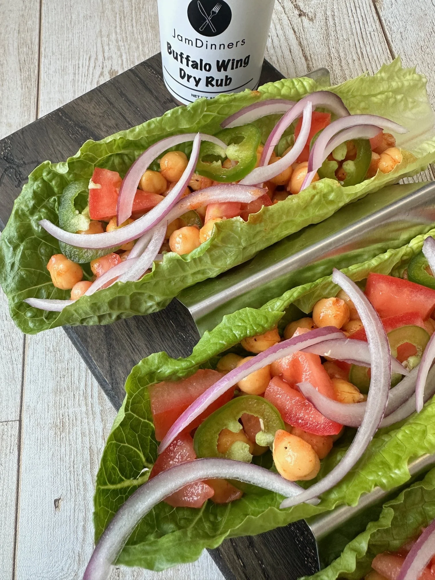 Buffalo Chick Pea Lettuce Wraps