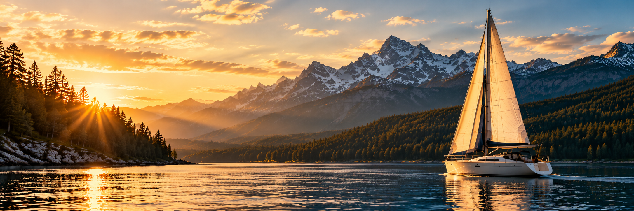 Golden Sailboat Beneath Alpine Sunset.png