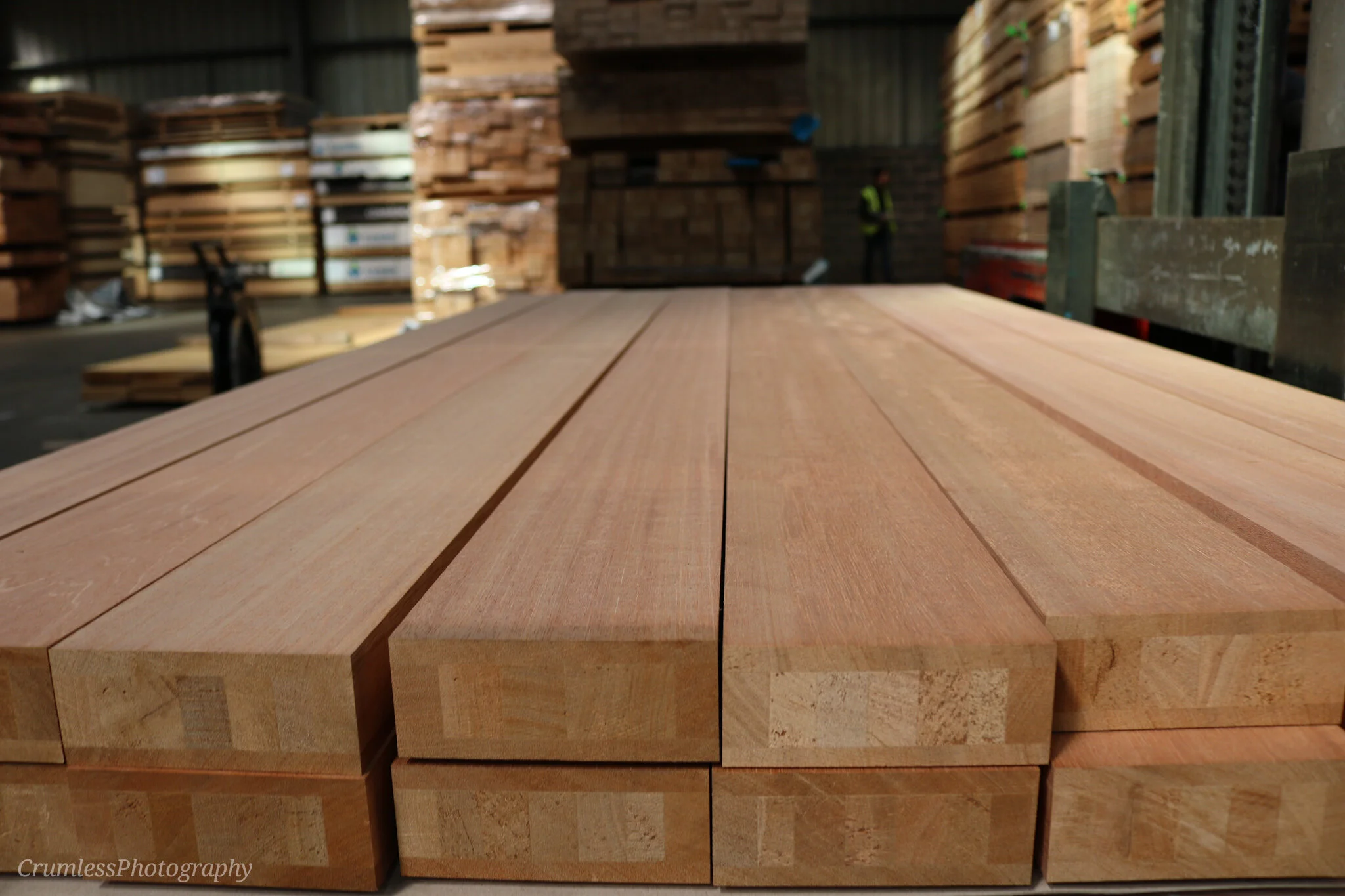 48 x 120 Clear Faced Dark Red Meranti Door Section