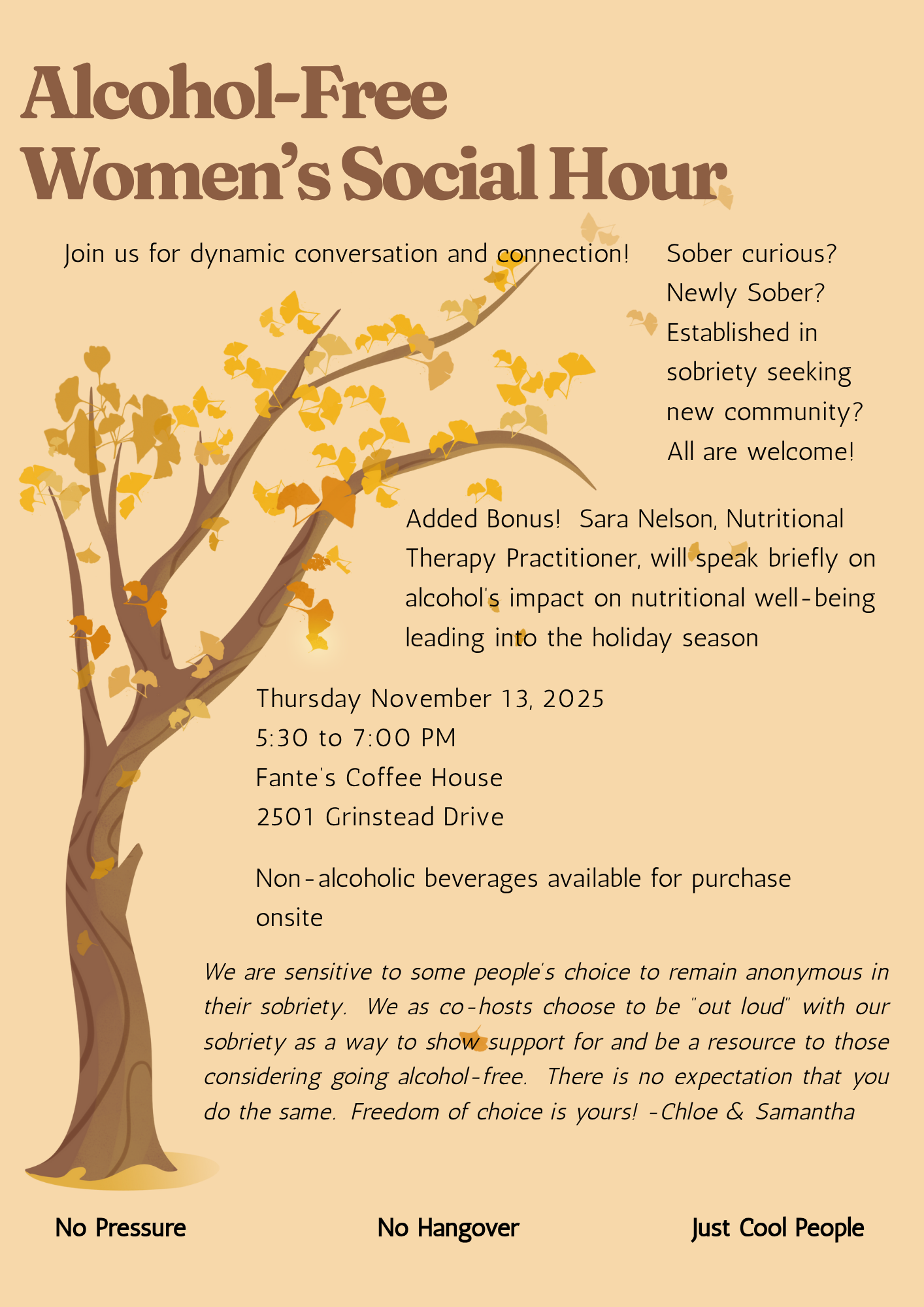 Alcohol Free Women's Social Hour