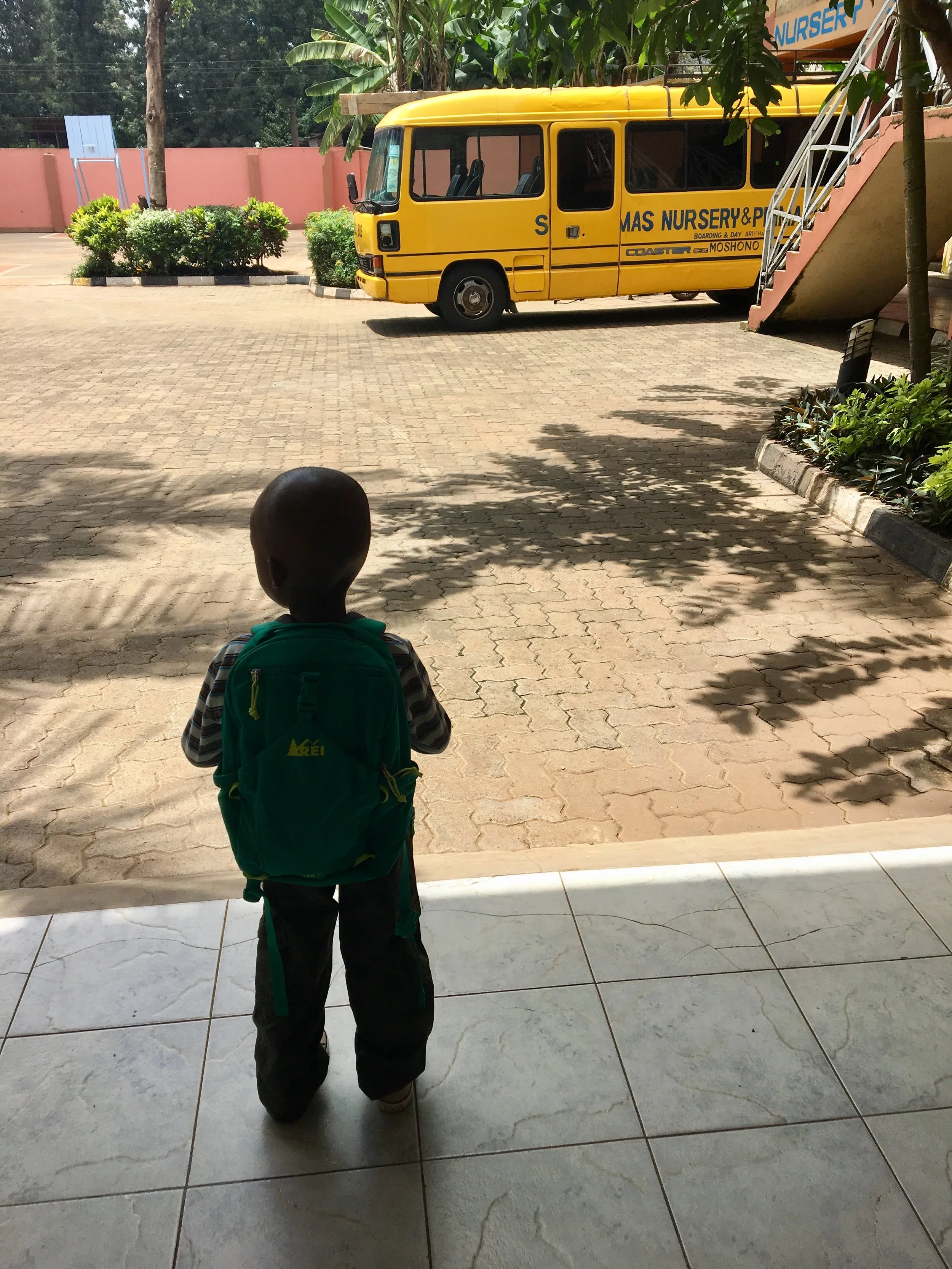His first day of school. I always imagined his first day of school, but not like this. It wasn’t supposed to be in Africa, it was supposed to be in Colorado. Dropping him off at school was one of the hardest days of my life, but we knew it was what was best for him.